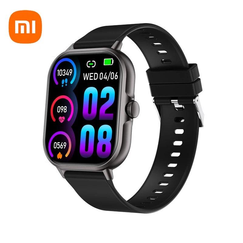 new release Xiaomi Smart Watch 2025 Android. Bluetooth Call Smartwatch Touch Dial Music Fitness Tracker Sports Watches + Earphone