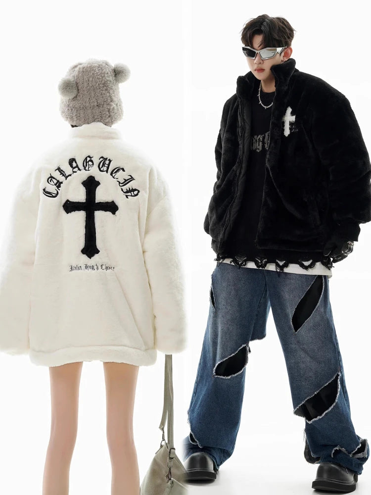 Christian casual Men's Rabbit Fur Jacket Outerwear Fashion