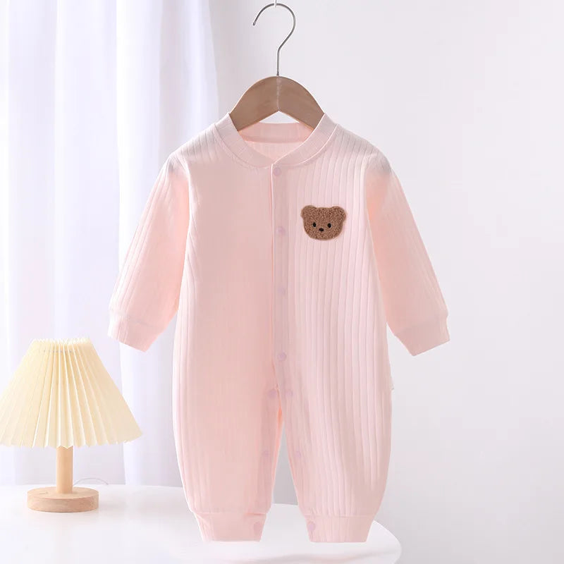 Bear Newborn Jumpsuit Cotton Autumn Spring Baby Romper Toddler Girls Boys Clothes