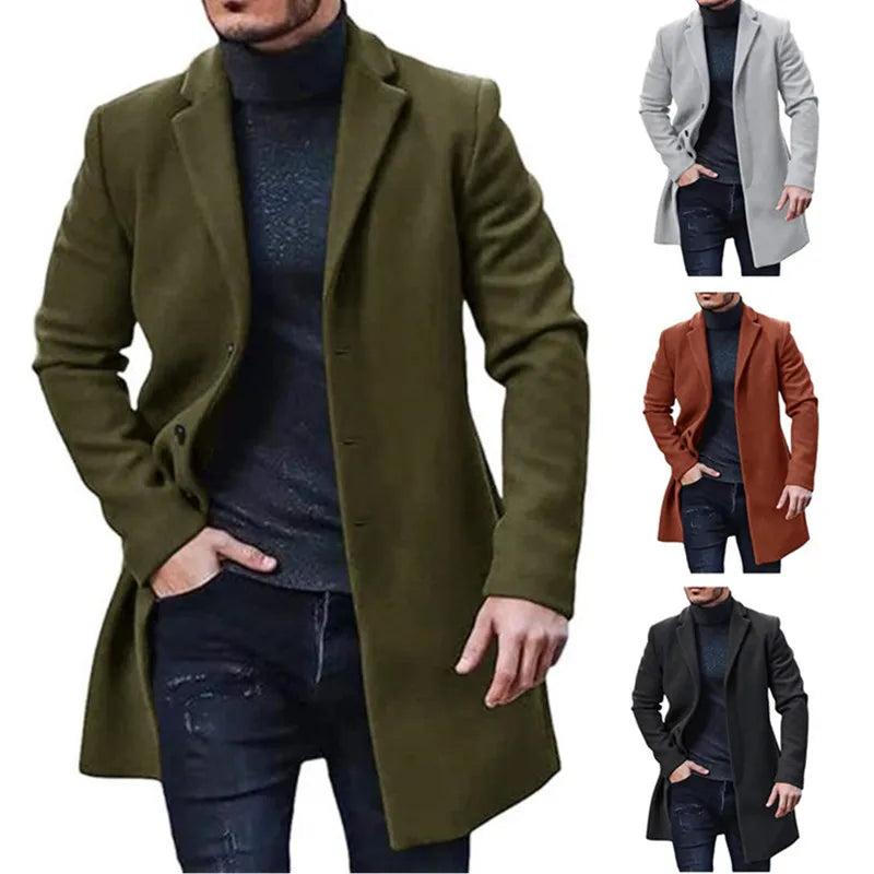 Male Streetwear Jackets Man's Solid Color Casual Spring , autumn & Winter