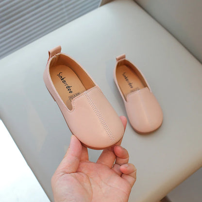 Kids Casual Shoes Leather Flats for Wedding Party