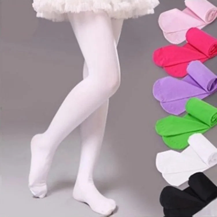 Kids Pantyhose Ballet Dance Tights For Girls Stocking Children Velvet White Pantyhose Girls