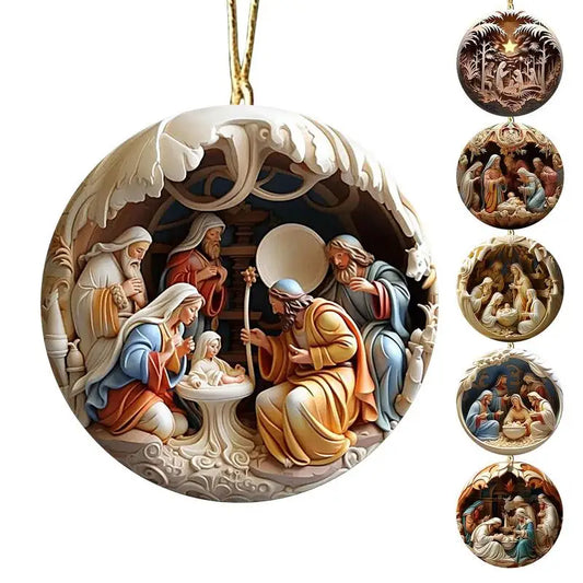 Holy Night 2025: Acrylic Jesus Nativity Ornament