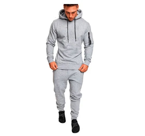 Men's Sportswear Set Two-piece Casual Jogging Warm Breathable Fitness Sportswear Set Military Tactical Hoodie + Trousers