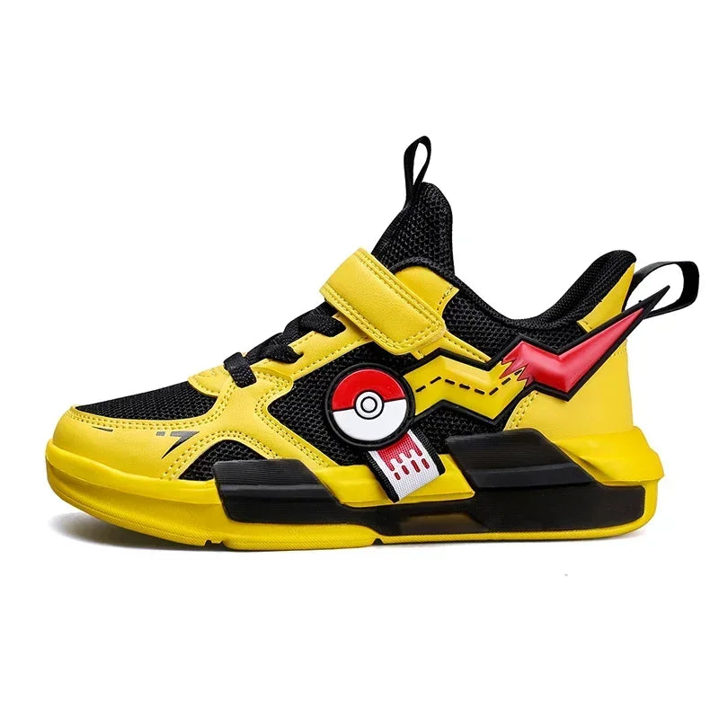 Pikachu-Themed Children's Cartoon Sports Shoes for Boys and Girls, Breathable and Lightweight, Available in Sizes EU28-39