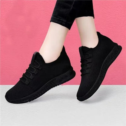 Women Casual Sport Shoes Light Sneakers Outdoor Breathable Black Running Shoes Tennis Shoes