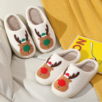 New Christmas Cotton Slippers For Men Women