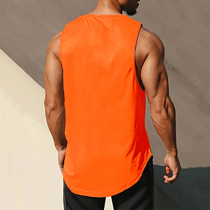 Summer Mesh Quick Dry Gym Fitness  Bodybuilding Sleeveless T-Shirt Workout Muscle Vests