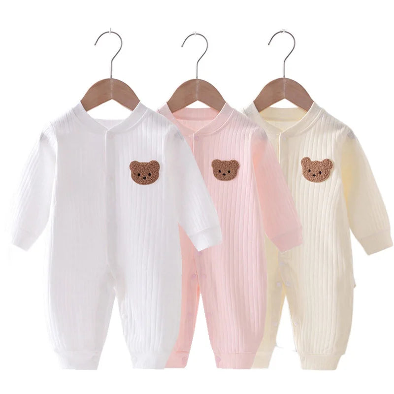 Bear Newborn Jumpsuit Cotton Autumn Spring Baby Romper Toddler Girls Boys Clothes