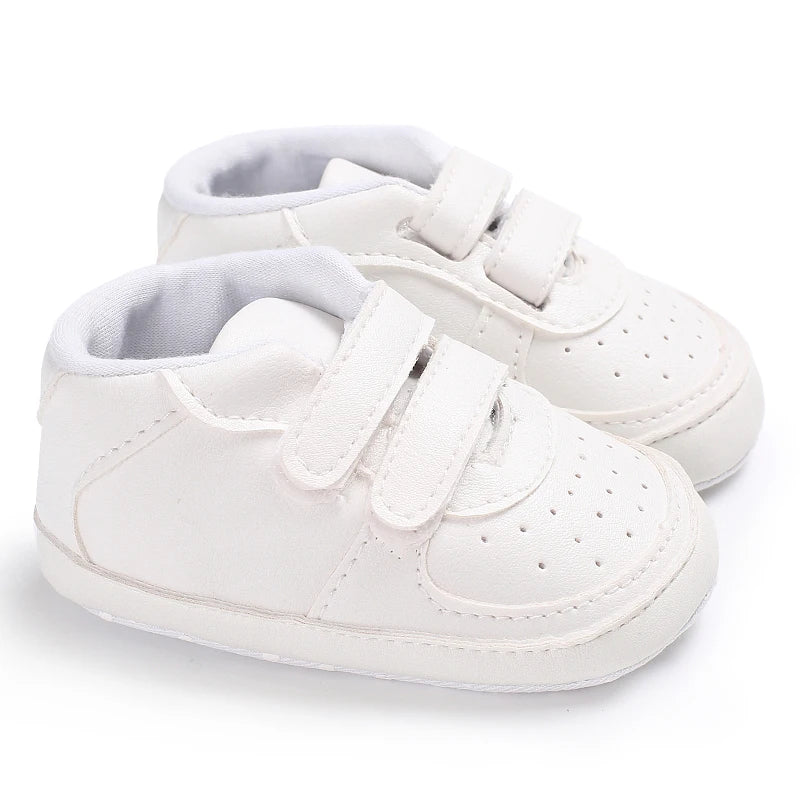 boy and girl Spring Shoe Newborn Walking Shoe White Soft-soled Sneaker 0-18 months (Non-Slipper)