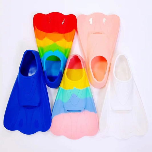 Swimming Fins Men Silicone Short Flippers Children Professional Diving Flippers Duck Flippers Snorkeling Equipment Women