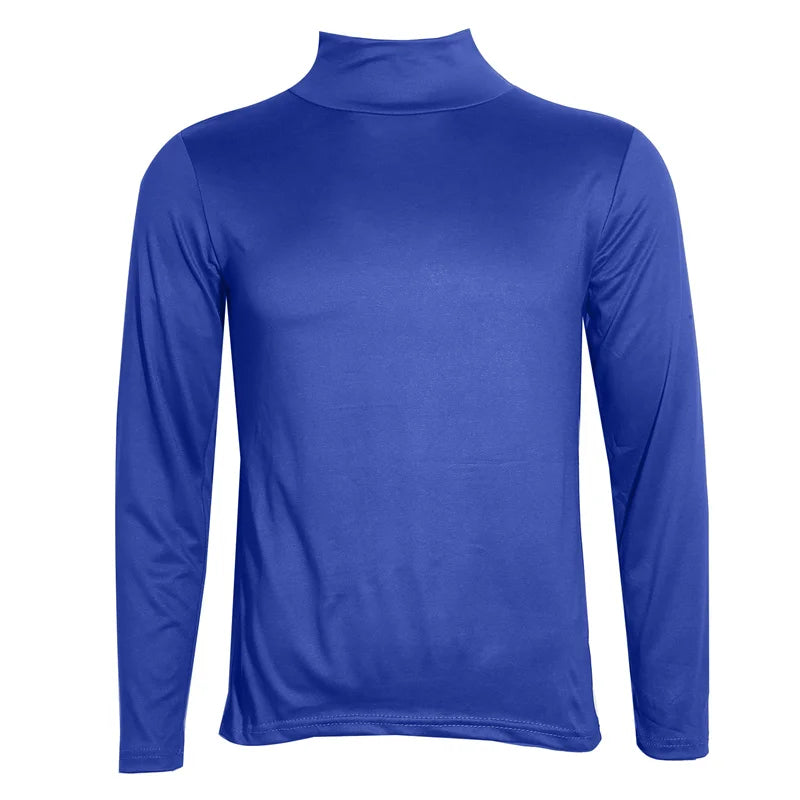 Thermal Underwear Tops Men Winter & Autumn Clothes High Neck Thin Slim Fit Long Sleeve T-shirt