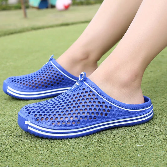 Men & women Summer Couple Breathable Half Slippers Outdoor