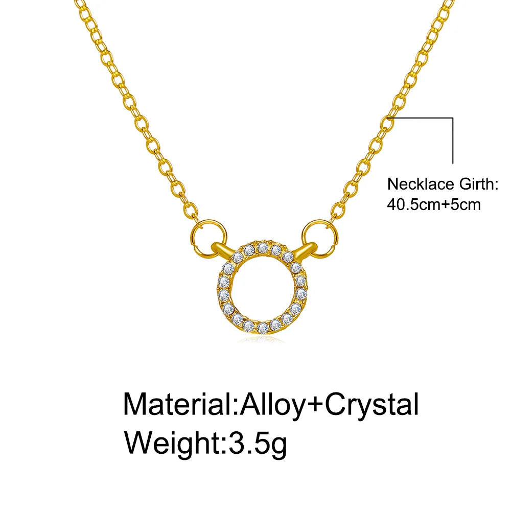 Golden Elegance 2025 Crystal Necklace for Women