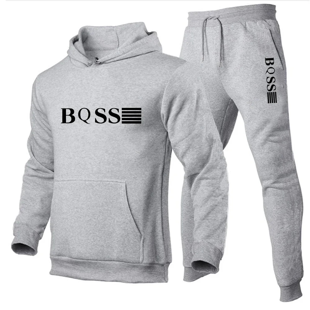 Men's Sports Suits Fashion Tracksuit Hoodies + Pants Two Pieces Sets Running Casual Sweatshirts Sweatpants Men's Clothing