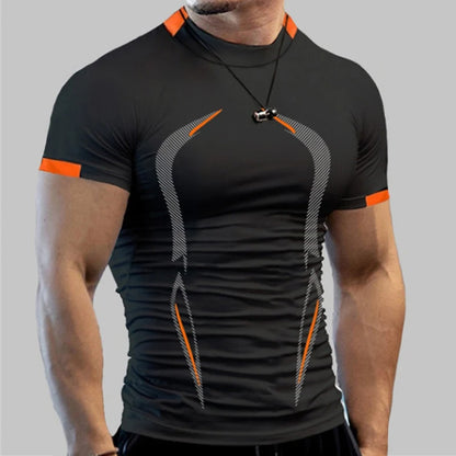 Men Compression Gym t Shirt Bodybuilding Fitness  Running Sport t Shirts  & Gym