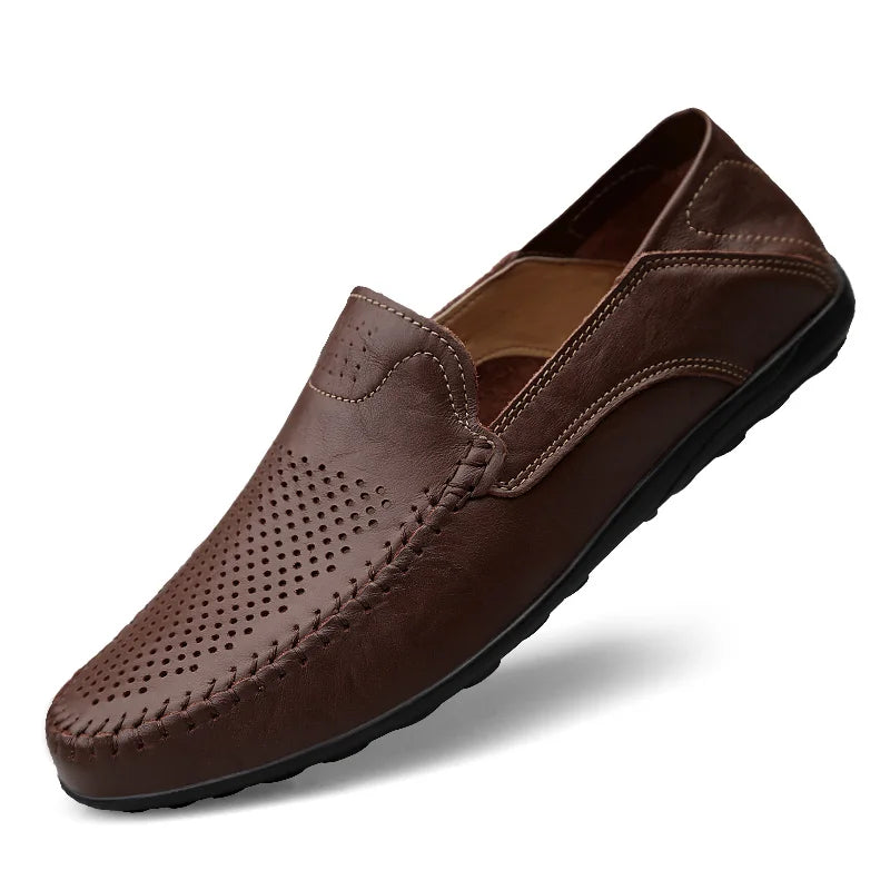 Italian style luxury leather brand shoes for men plus size comfort for walking