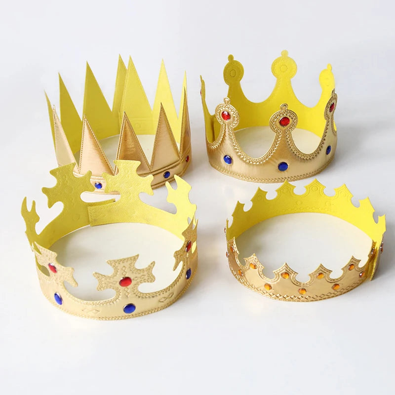 Birthday Crown Hats Queen Girl & King Boys Kids