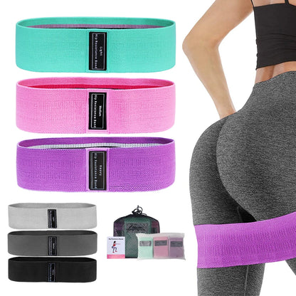 Fabric Resistance Hip Booty Bands Glute Thigh Elastic Workout Bands Squat Circle Stretch Fitness Strips