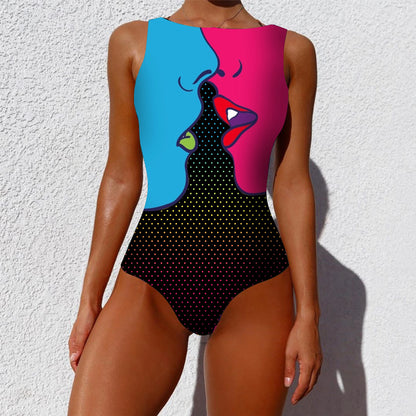 Classic Printed One-piece Suit Beach Wear For Female 2025 style for beach and swimming pool