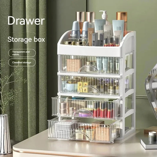 Drawer Jewelry Makeup Storage Box Large Capacity Transparent Makeup Storage Box Multi-layer