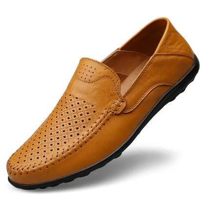 Italian style luxury leather brand shoes for men plus size comfort for walking