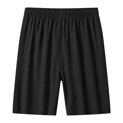 Summer Running Sports , Fitness & Basketball Shorts Men Breathable Beach Shorts Ice Silk Comfortable Elastic Waist