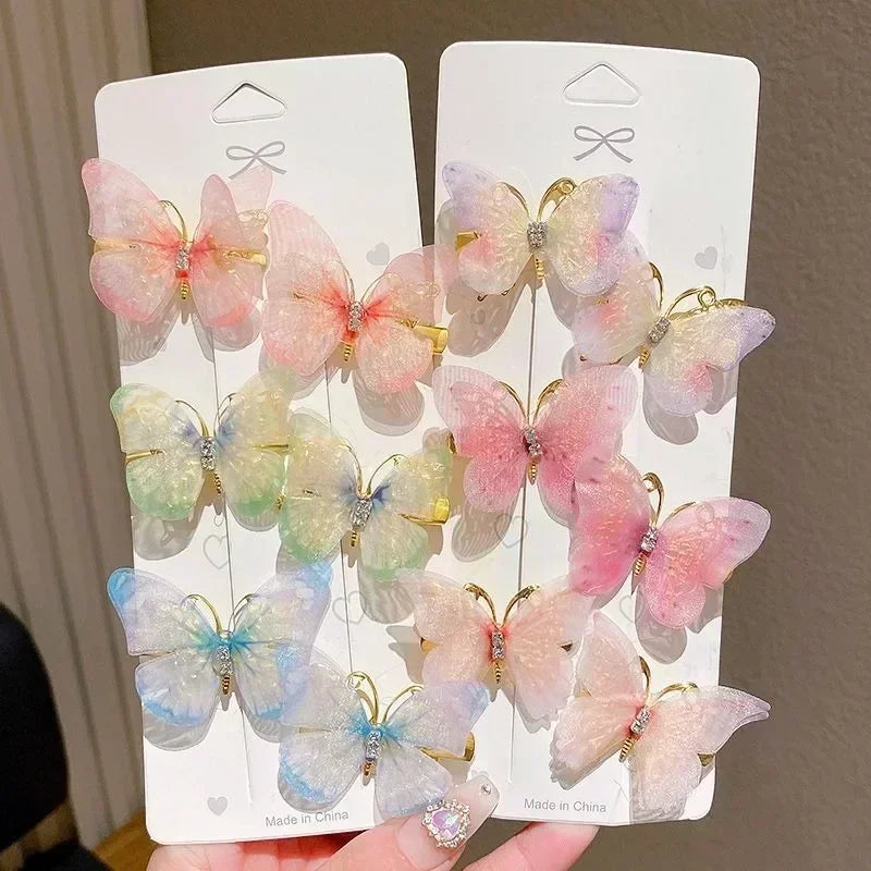 Colorful Butterfly Hairpins for Mom & Girl - 2/6pcs