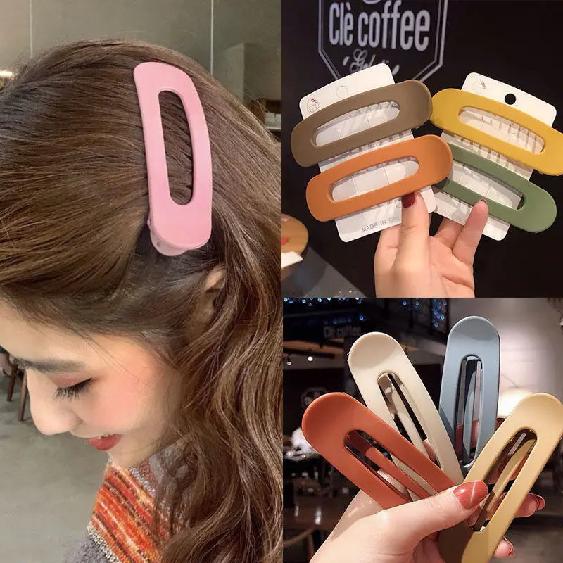 Frosted Large Hair Clips Women Girl Fashion  Hair Accesories