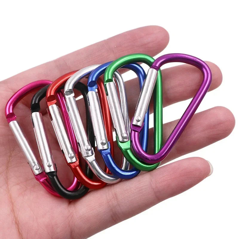 Aluminum D-Shape Carabiner Clips - 10/20pcs