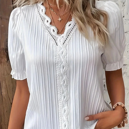 new short sleeved elegant and fashionable women's top Plus Size