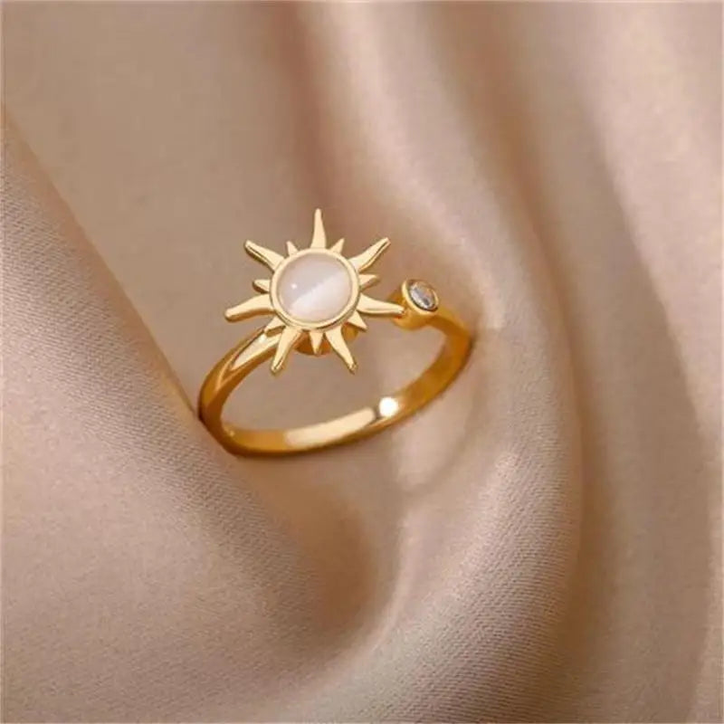 Women sunny Ring For Women Stainless Steel