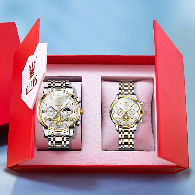 Top Luxury Brand Quartz Couple Watch Lover Gift Couple Gifts