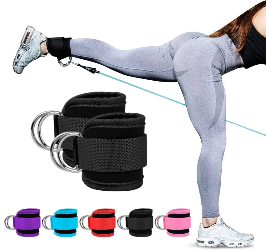 Cable Ankle Straps Double D-Ring Ankle Cuffs For Gym Workouts Glutes Legs Strength Training Brace