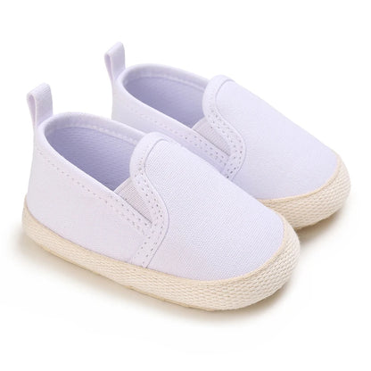 boy and girl Spring Shoe Newborn Walking Shoe White Soft-soled Sneaker 0-18 months (Non-Slipper)