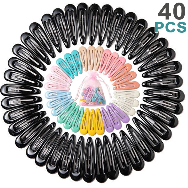 Colorful Hair Clips Set - 10-40pcs