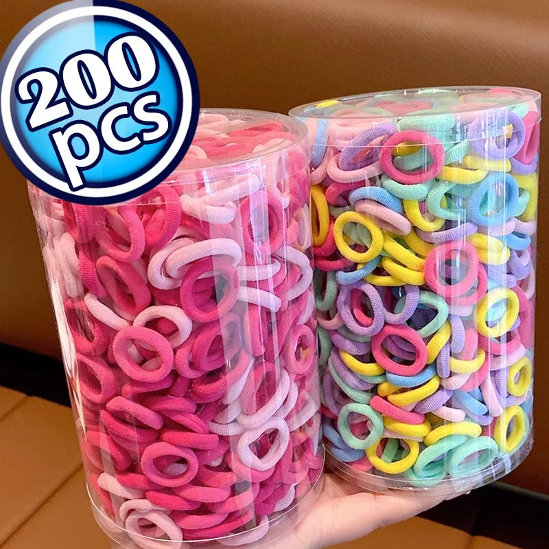 Colorful Nylon Hair Bands - 100/200pcs