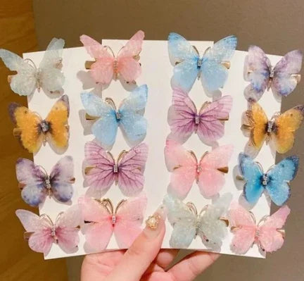 Colorful Butterfly Girl Hair Clips