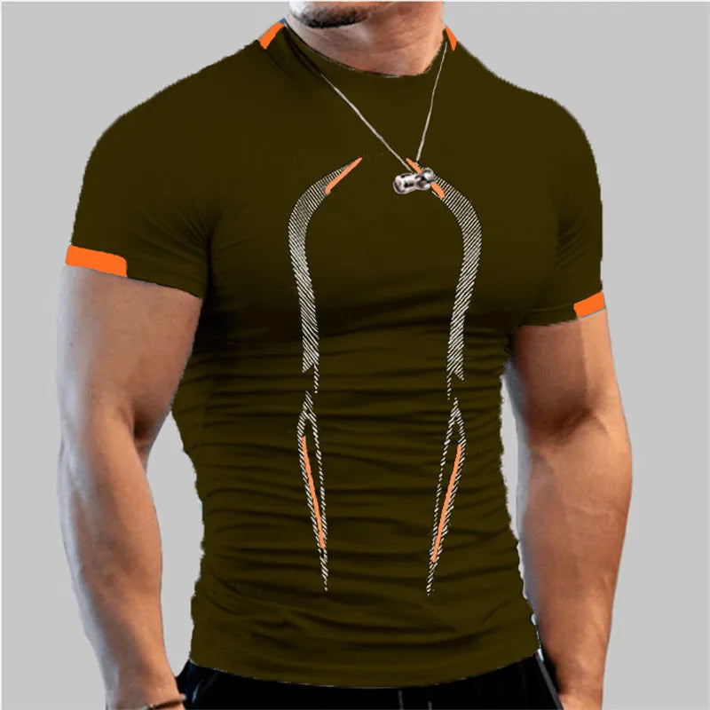 Men Compression Gym t Shirt Bodybuilding Fitness  Running Sport t Shirts  & Gym