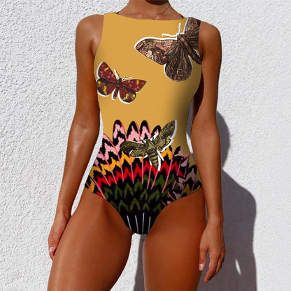 Classic Printed One-piece Suit Beach Wear For Female 2025 style for beach and swimming pool