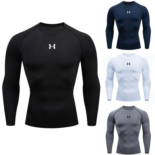 Men Running T-shirt Long sleeves Sport Tees Gym Fitness Sweatshirt