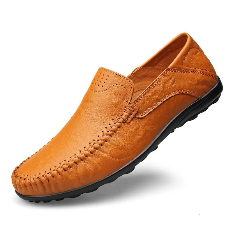 Italian style luxury leather brand shoes for men plus size comfort for walking