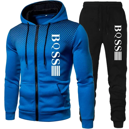 family Men and women Clothing Spotted Sweatshirt Suit Hoodie and Pants Suit Fashion 2025  Winter Clothes New Two Piece Set