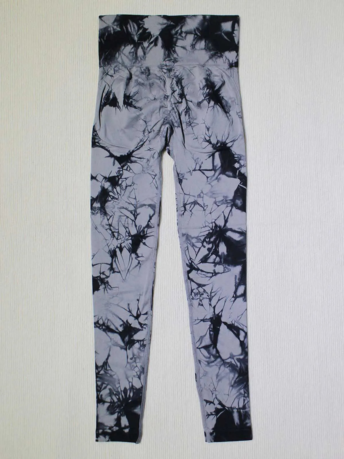 Ladies' Seamless Tie-Dye Scrunch Yoga Leggings: High-Waisted Workout Sports Pants