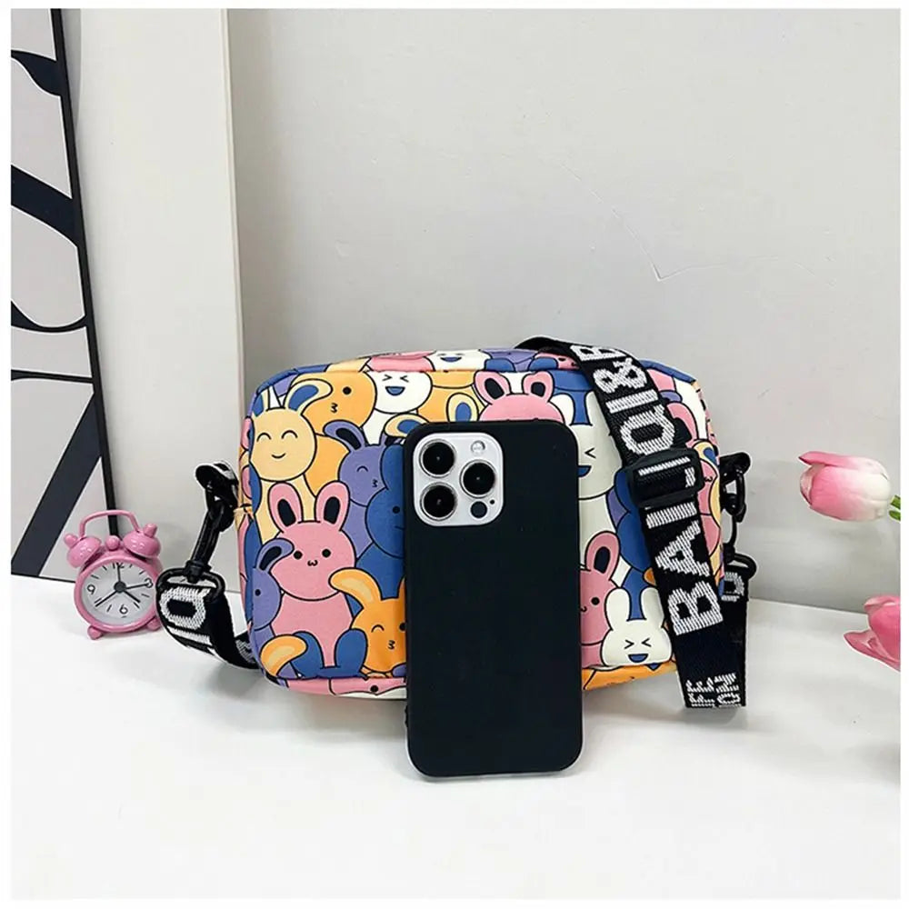 Fashion Large Capacity Shoulder Bags Oxford Cute Cartoon Rabbit Crossbody Bags