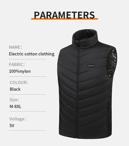 Smart Self-Heating 23 Areas Heated Jacket Men's Winter 2025