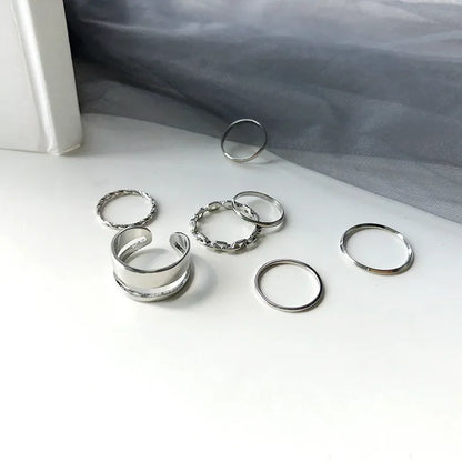 Hot Selling 7pcs Fashion Metal  Rings