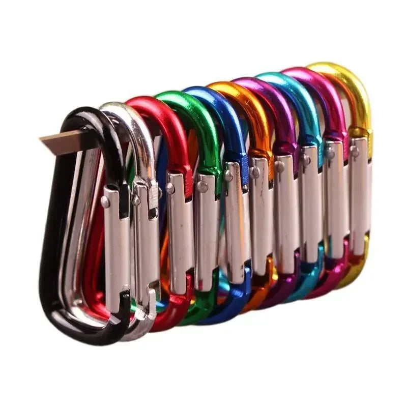 Aluminum D-Shape Carabiner Clips - 10/20pcs