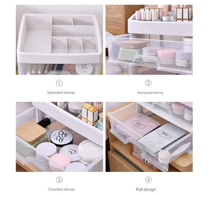 Make Up Case Jewelry Container Box Makeup Organizer Drawers Plastic Cosmetic Storage Box