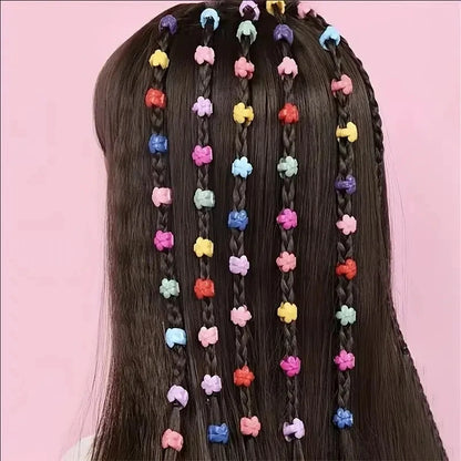 Cute Flower Hair Clips Set - 100pcs for Girls